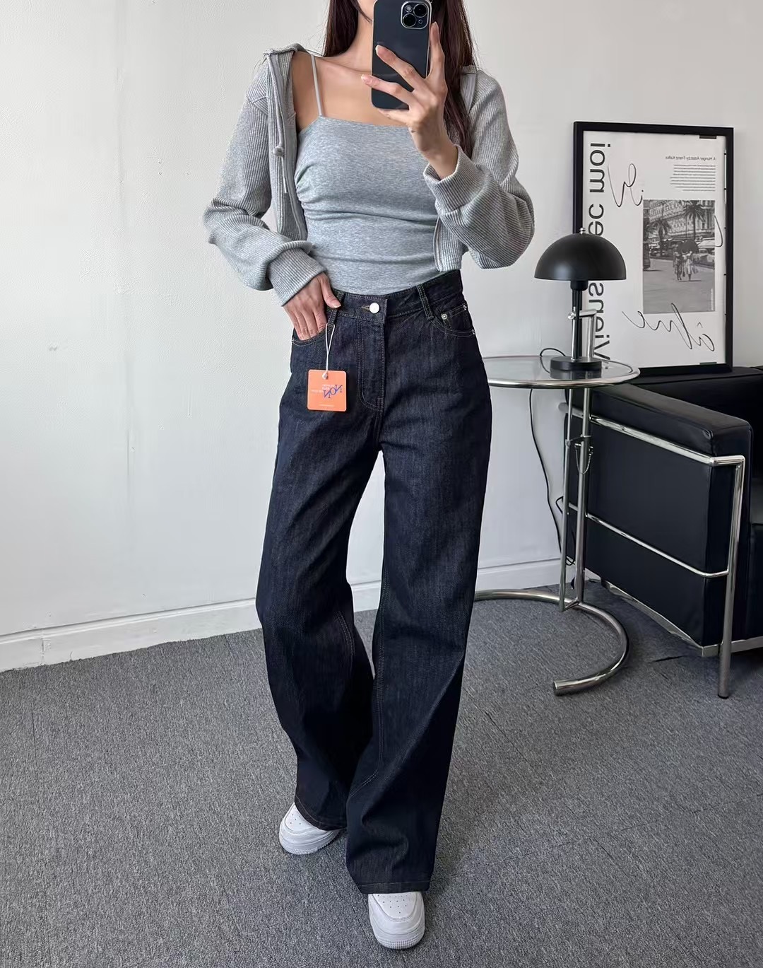 STUDIO-GRAY 스튜디오그레이直郵韓國代購㊣女裝新款25春夏牛仔褲STUDIO-GRAY牛仔褲