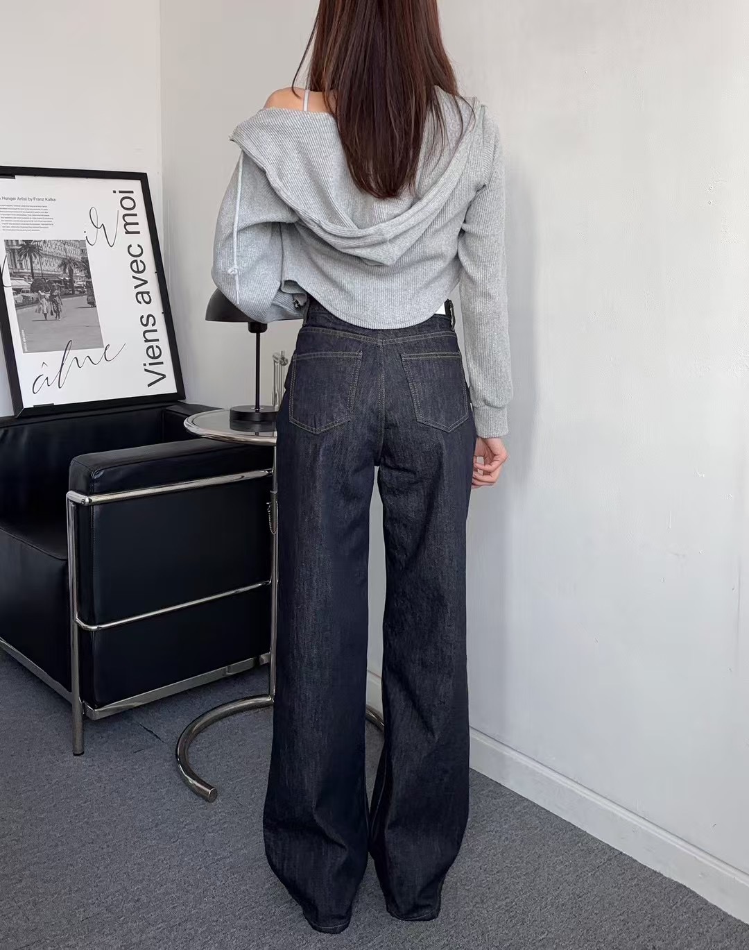 STUDIO-GRAY 스튜디오그레이直郵韓國代購㊣女裝新款25春夏牛仔褲STUDIO-GRAY牛仔褲