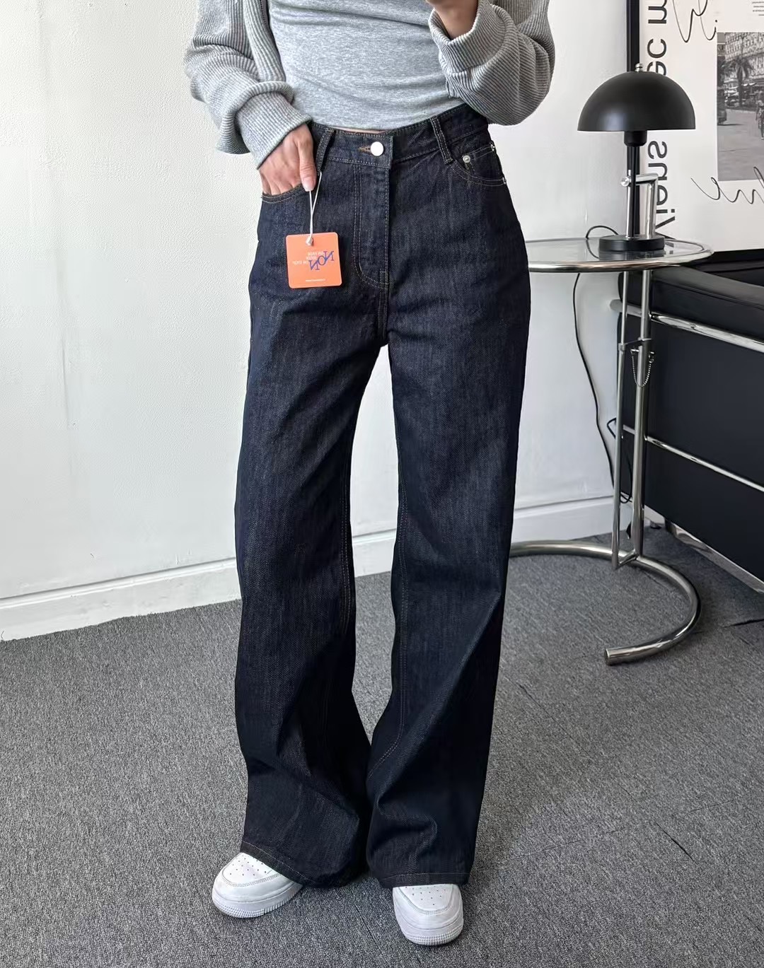 STUDIO-GRAY 스튜디오그레이直郵韓國代購㊣女裝新款25春夏牛仔褲STUDIO-GRAY牛仔褲