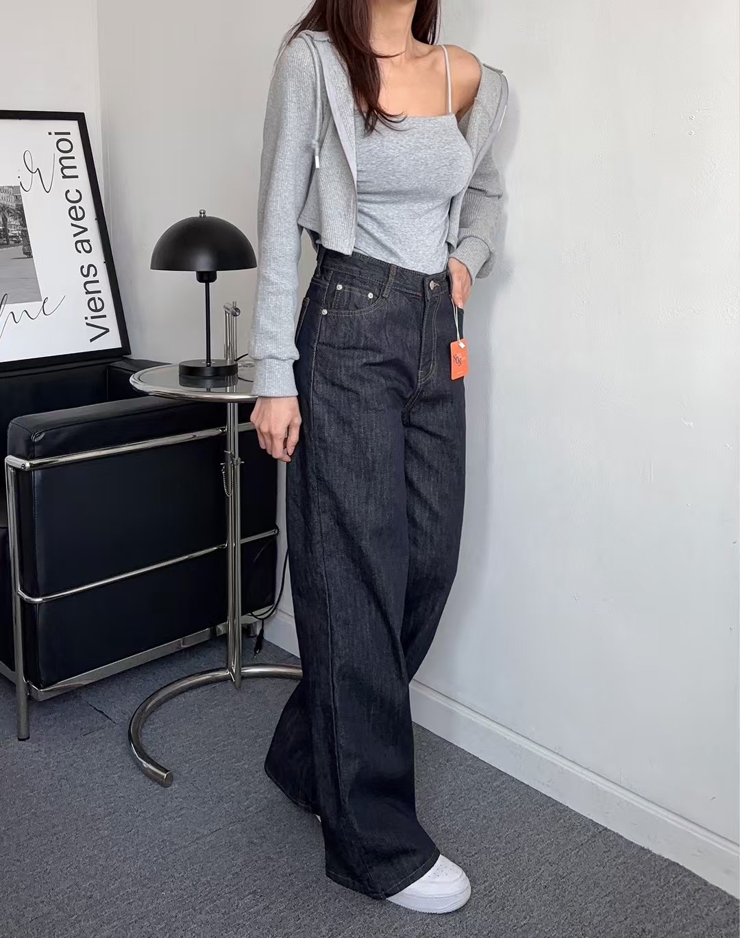 STUDIO-GRAY 스튜디오그레이直郵韓國代購㊣女裝新款25春夏牛仔褲STUDIO-GRAY牛仔褲