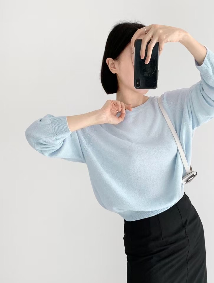 LURE韓國直郵㊣女裝新品熱賣25春夏人氣時尚推薦休閑針織衫LURE針織衫圖色2