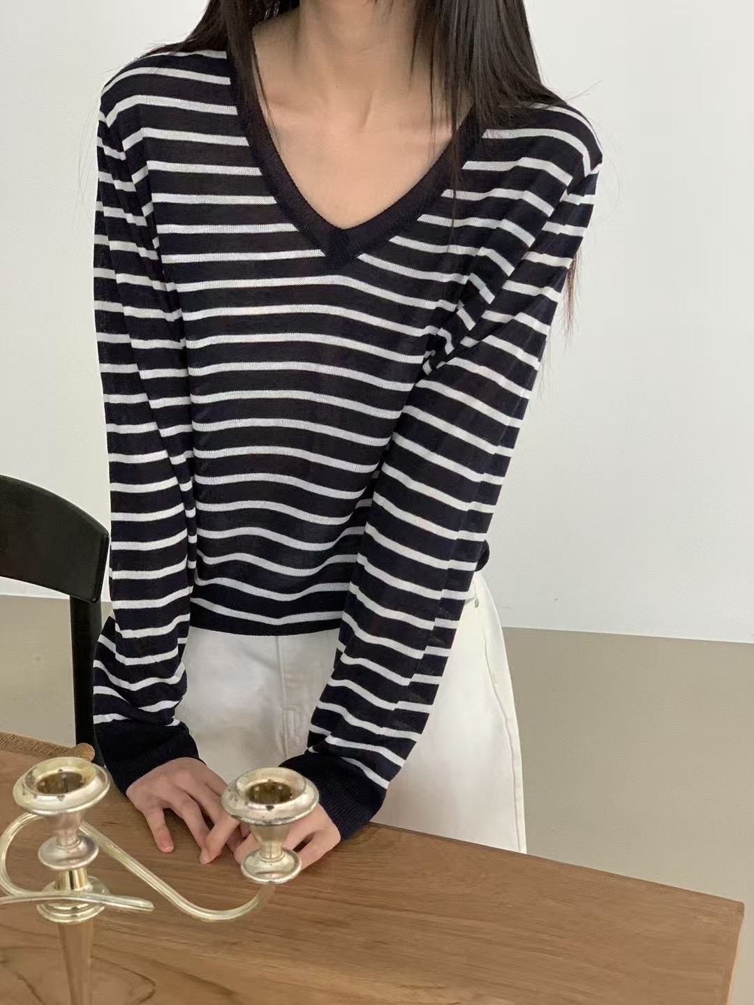 LURE直郵韓國代購㊣女裝新品休閑時尚人氣25春夏熱賣長袖T恤LURE長袖T恤