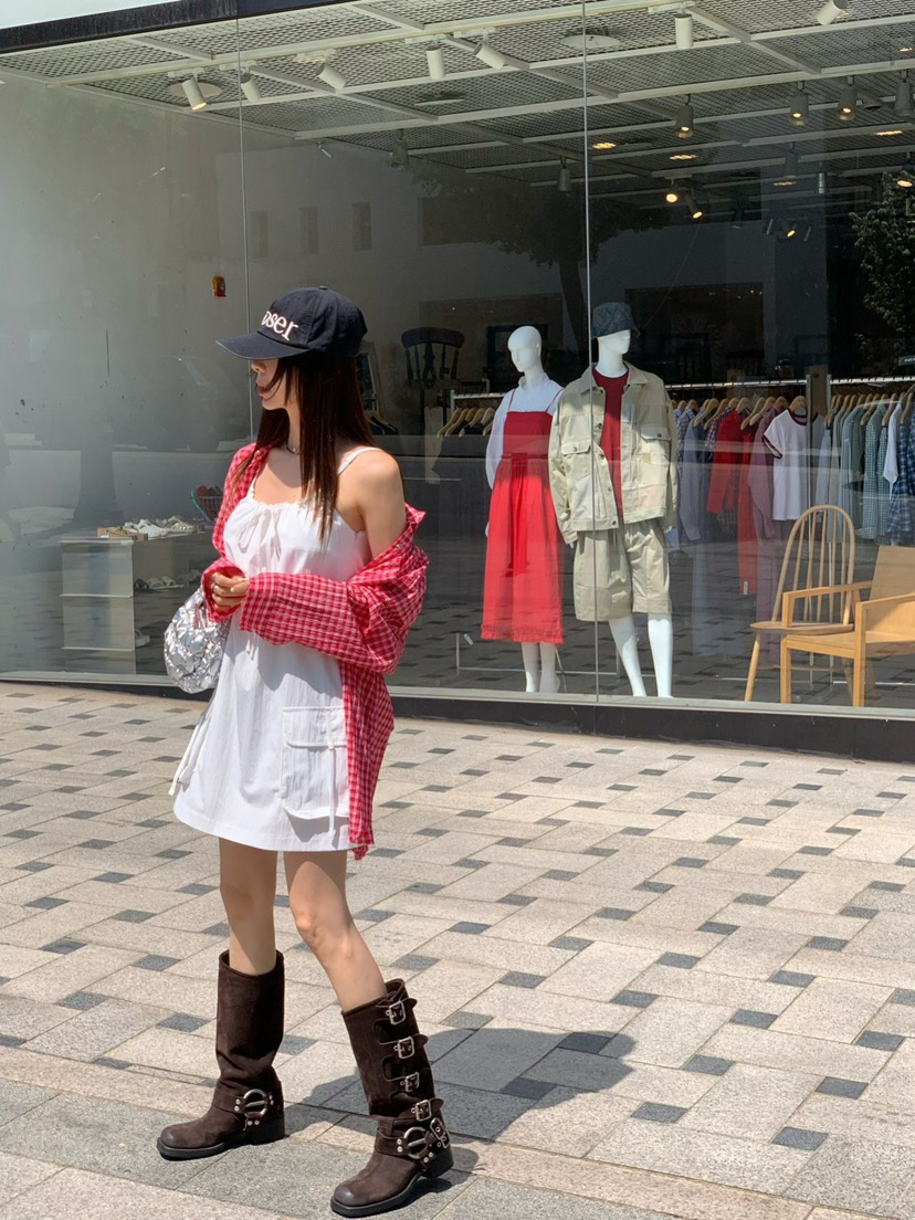 REVE CITE-L韓國直郵女裝新品人氣休閑時尚真品連衣裙口袋REVE CITE連衣裙