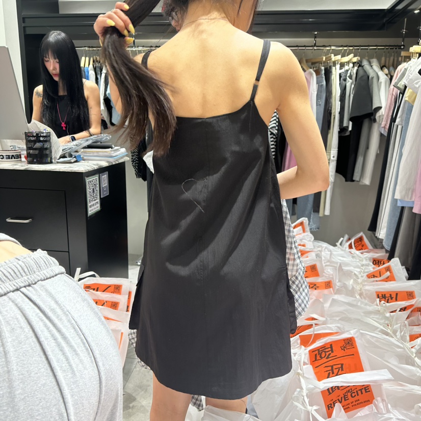 REVE CITE-L韓國直郵女裝新品人氣休閑時尚真品連衣裙口袋REVE CITE連衣裙