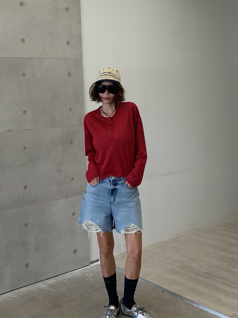 PARIS MATCH韓國代購女士新款休閑25春夏推薦時尚職業長袖T恤PARIS MATCH長袖T恤
