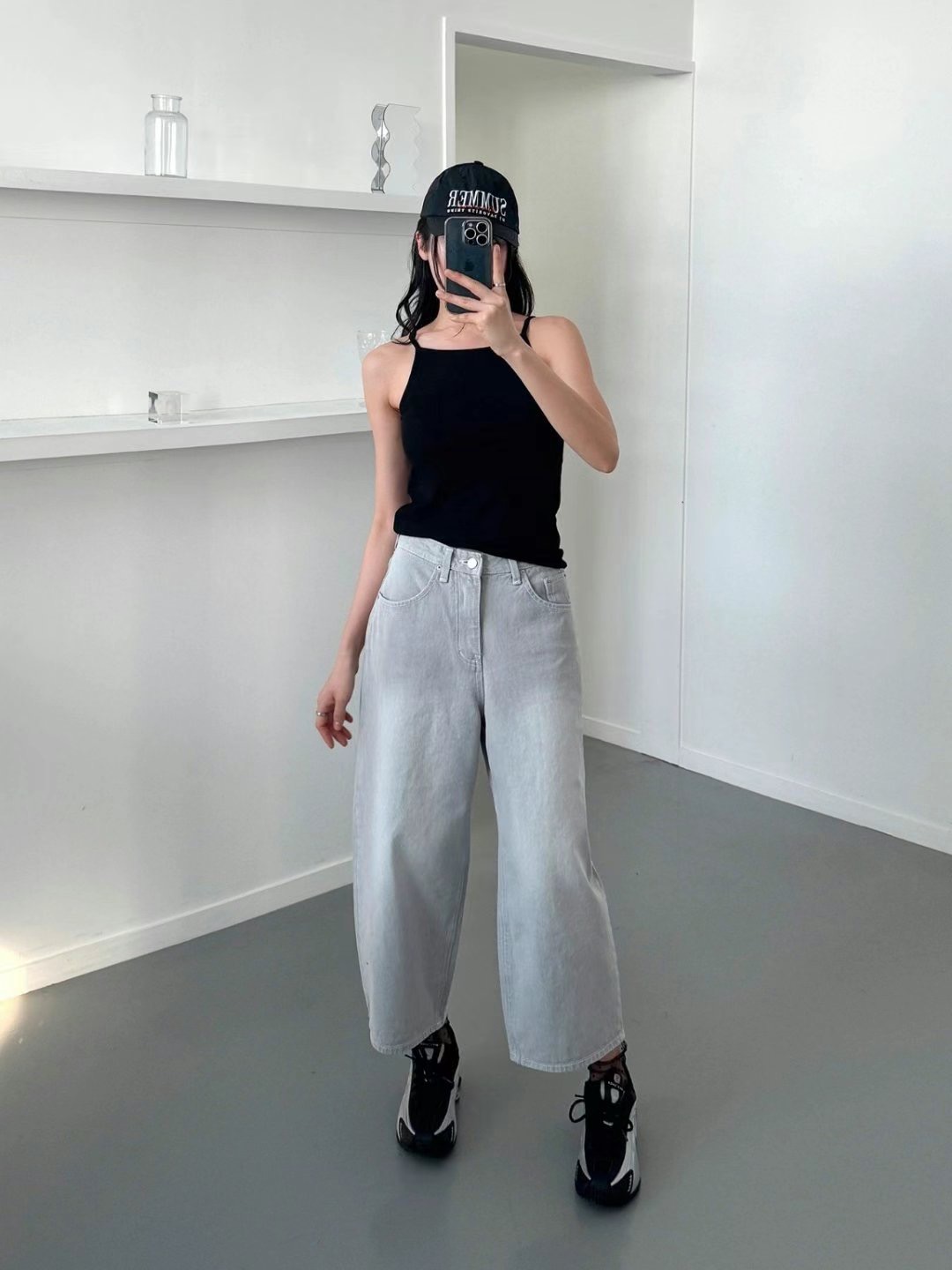 DOUBLEM韓國直郵女裝新款職業休閑熱賣人氣真品時尚25春夏牛仔褲DOUBLEM牛仔褲