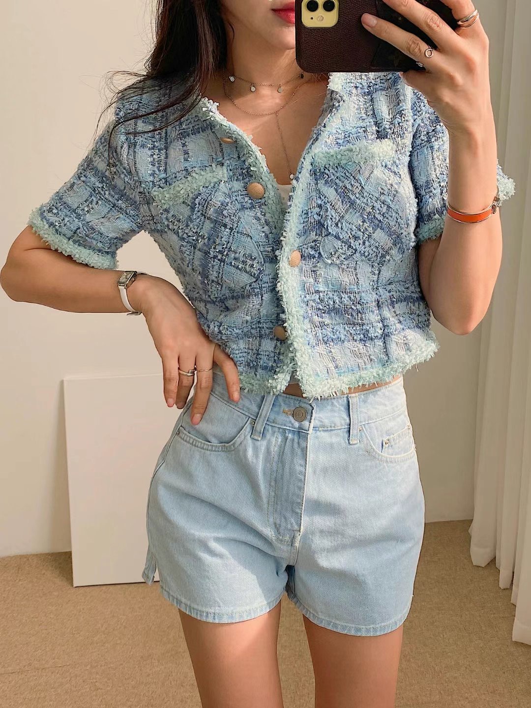 DOUBLEM東大門實拍女裝新品25春夏人氣推薦職業真品時尚短褲DOUBLEM短褲