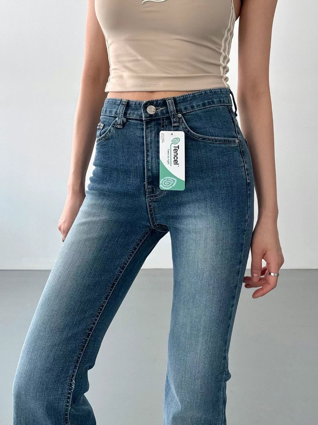 DOUBLEM韓國代購女士新款推薦熱賣時尚休閑真品人氣25春夏牛仔褲DOUBLEM牛仔褲