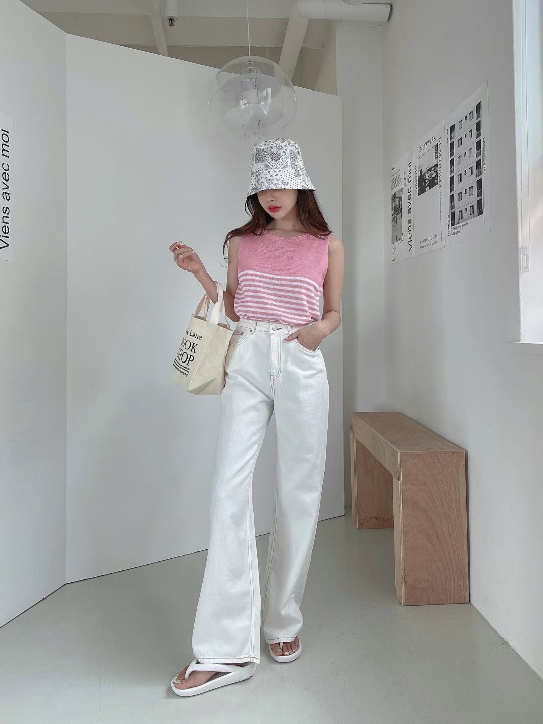 DOUBLEM東大門代購女裝新品真品人氣熱賣25春夏推薦時尚牛仔褲DOUBLEM牛仔褲