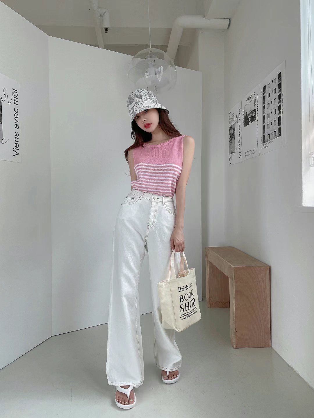 DOUBLEM東大門代購女裝新品真品人氣熱賣25春夏推薦時尚牛仔褲DOUBLEM牛仔褲