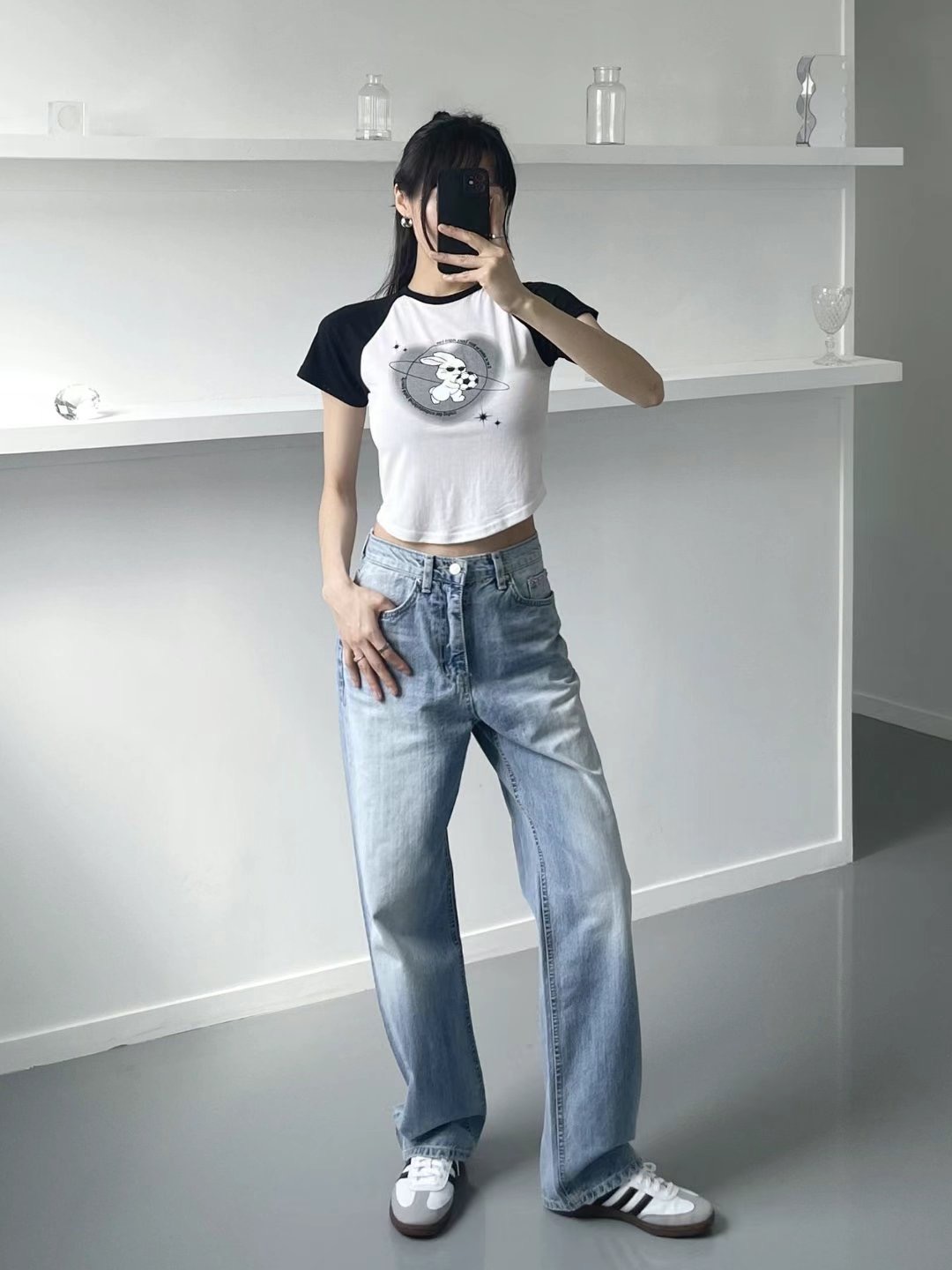 DOUBLEM東大門代購女裝新款推薦25春夏人氣職業休閑時尚牛仔褲DOUBLEM牛仔褲