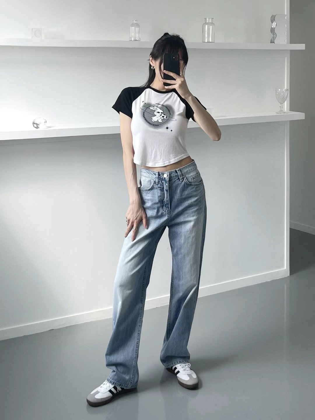 DOUBLEM東大門代購女裝新款推薦25春夏人氣職業休閑時尚牛仔褲DOUBLEM牛仔褲