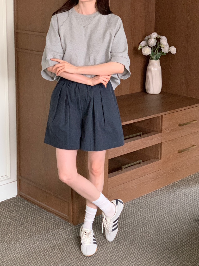 PLANTS ON GRAY韓國直郵女裝新品25春夏熱賣休閑職業短褲PLANTS ON GRAY短褲