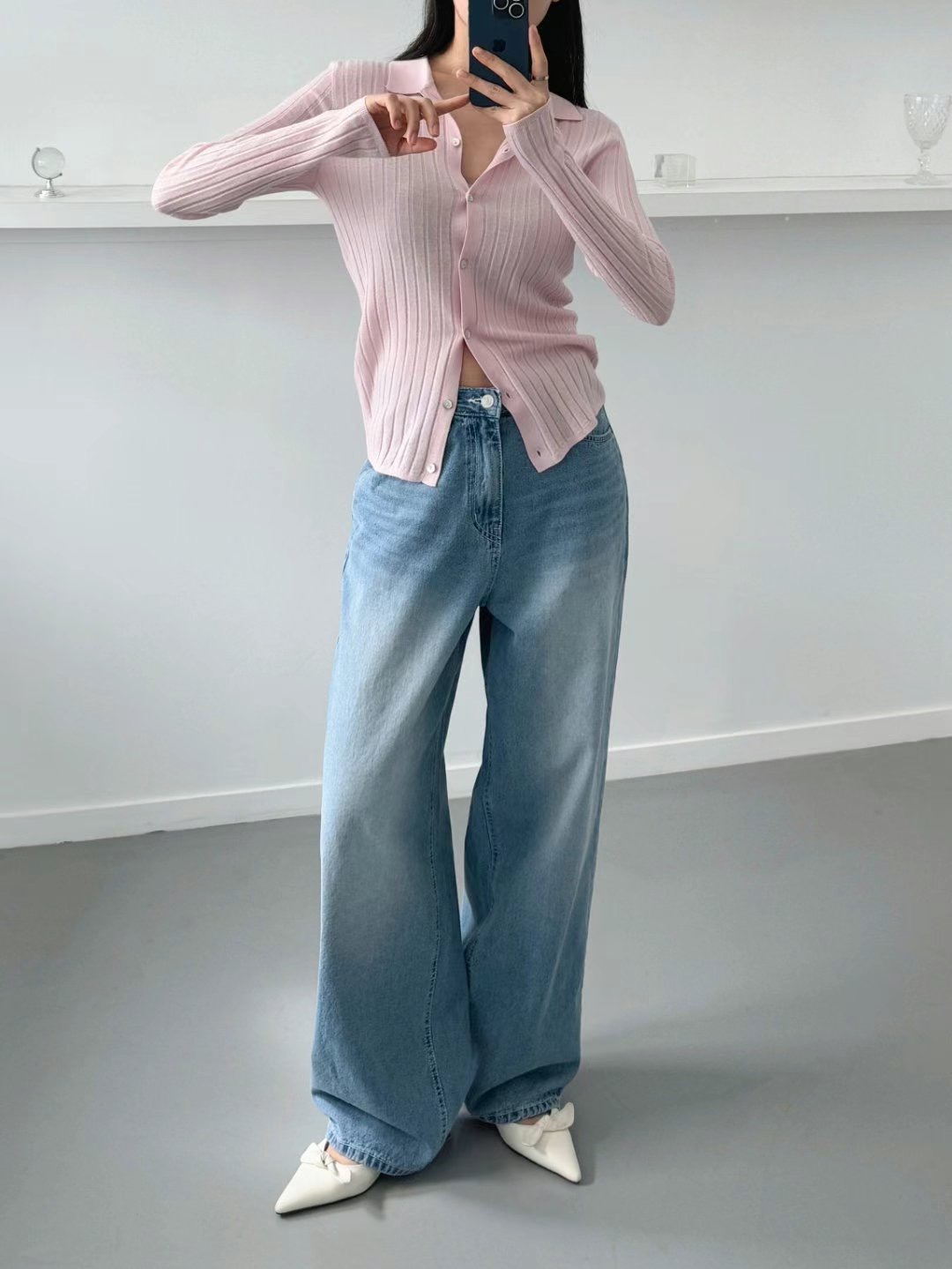 DOUBLEM東大門實拍女士新品推薦時尚休閑熱賣25春夏職業牛仔褲DOUBLEM牛仔褲