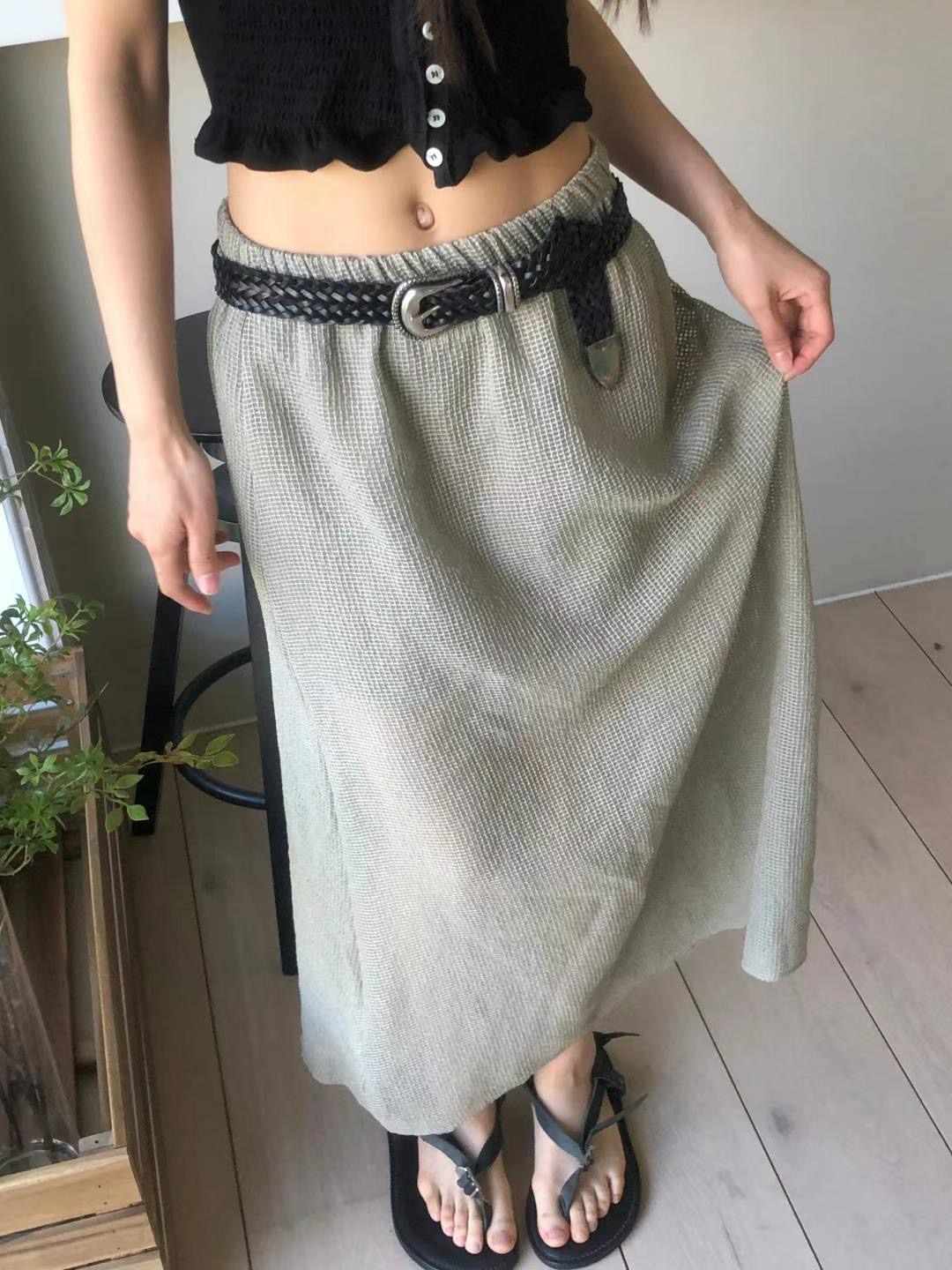 EXCUSE韓國代購女裝新款推薦休閑人氣熱賣真品時尚25春夏長裙EXCUSE長裙圖色3