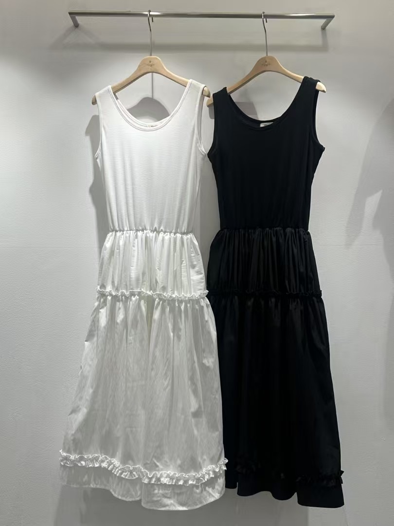 MAGIE東大門代購女裝新品休閑25春夏職業人氣連衣裙荷葉邊長款magie連衣裙