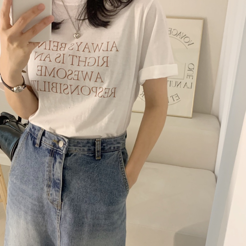 HELLO JINI韓國直郵女裝新款時尚真品休閑職業熱賣25春夏T恤HELLO JINIT恤