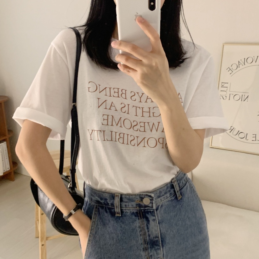 HELLO JINI韓國直郵女裝新款時尚真品休閑職業熱賣25春夏T恤HELLO JINIT恤
