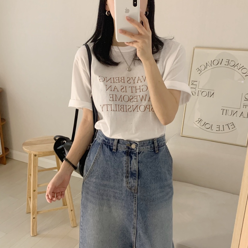 HELLO JINI韓國直郵女裝新款時尚真品休閑職業熱賣25春夏T恤HELLO JINIT恤
