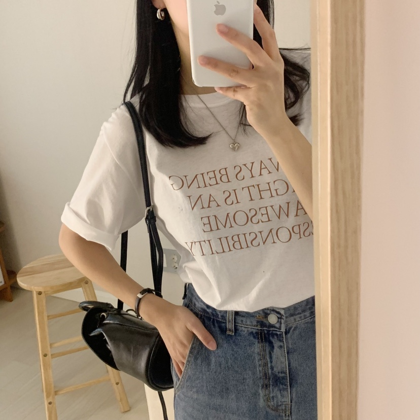 HELLO JINI韓國直郵女裝新款時尚真品休閑職業熱賣25春夏T恤HELLO JINIT恤