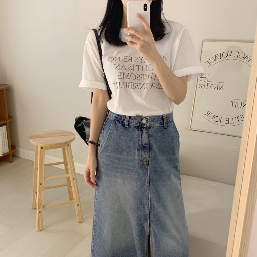 HELLO JINI韓國直郵女裝新款時尚真品休閑職業熱賣25春夏T恤HELLO JINIT恤