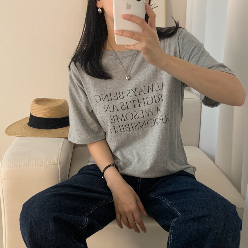 HELLO JINI韓國直郵女裝新款時尚真品休閑職業熱賣25春夏T恤HELLO JINIT恤