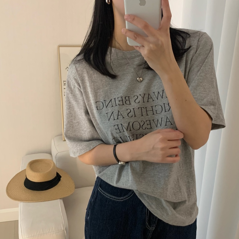 HELLO JINI韓國直郵女裝新款時尚真品休閑職業熱賣25春夏T恤HELLO JINIT恤