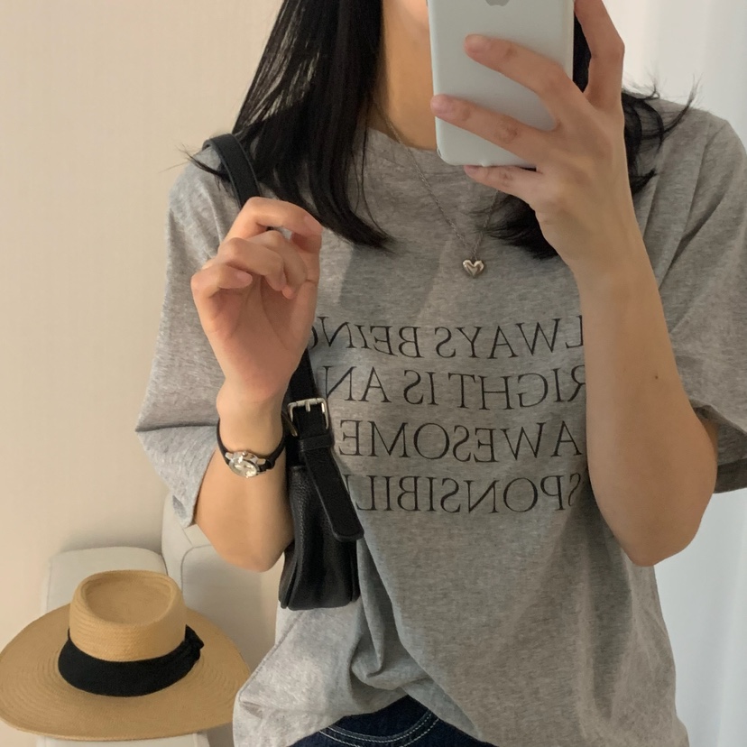 HELLO JINI韓國直郵女裝新款時尚真品休閑職業熱賣25春夏T恤HELLO JINIT恤
