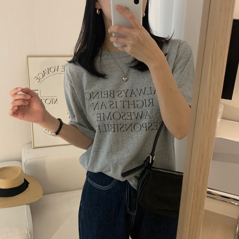 HELLO JINI韓國直郵女裝新款時尚真品休閑職業熱賣25春夏T恤HELLO JINIT恤