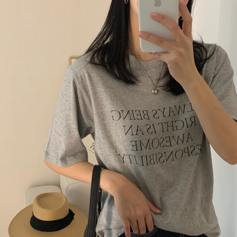 HELLO JINI韓國直郵女裝新款時尚真品休閑職業熱賣25春夏T恤HELLO JINIT恤