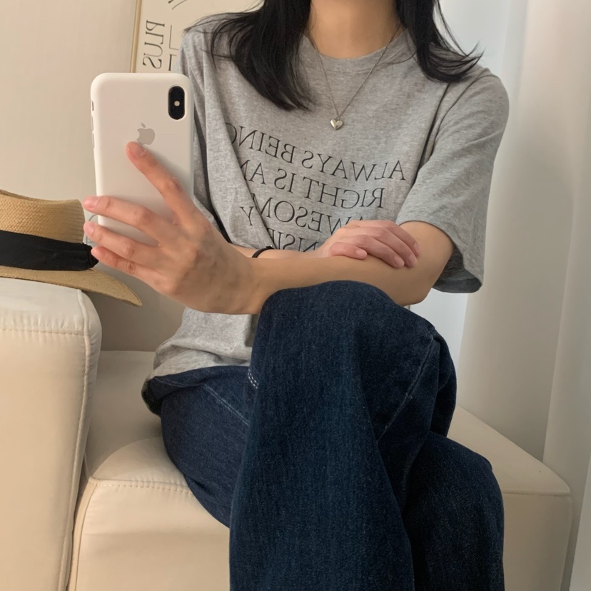 HELLO JINI韓國直郵女裝新款時尚真品休閑職業熱賣25春夏T恤HELLO JINIT恤