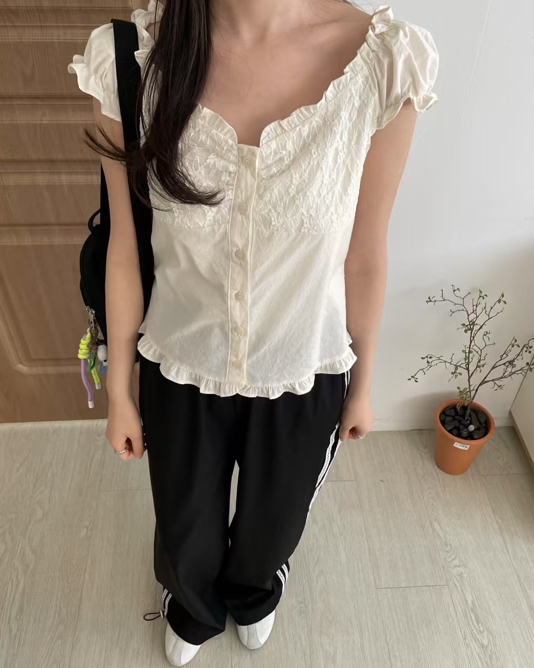 MAGIE韓國代購女裝新品真品熱賣人氣休閑職業25春夏襯衫蕾絲衫magie襯衫/蕾絲衫