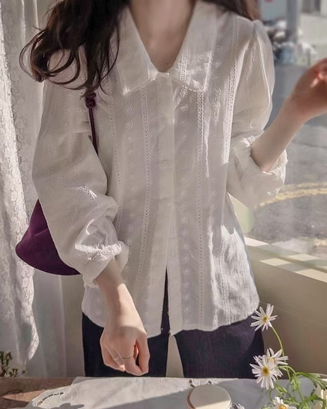 MAGIE東大門實拍女裝新款熱賣時尚休閑職業真品25春夏襯衫蕾絲衫magie襯衫/蕾絲衫