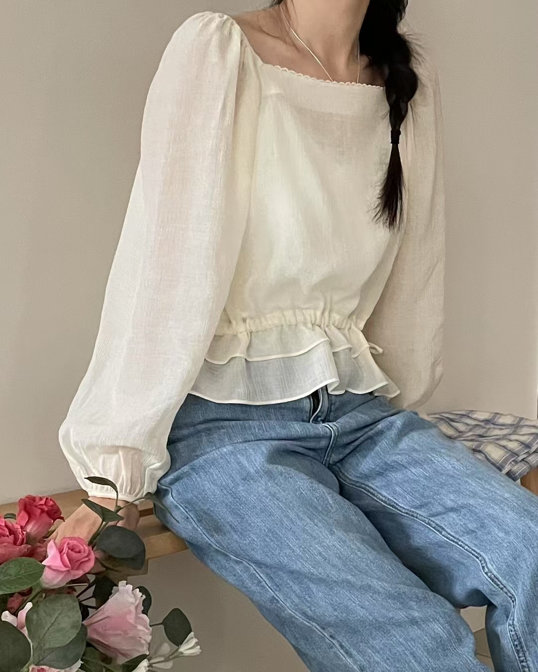 MAGIE東大門直郵女裝新款熱賣人氣推薦時尚休閑襯衫蕾絲衫蕾絲magie襯衫/蕾絲衫