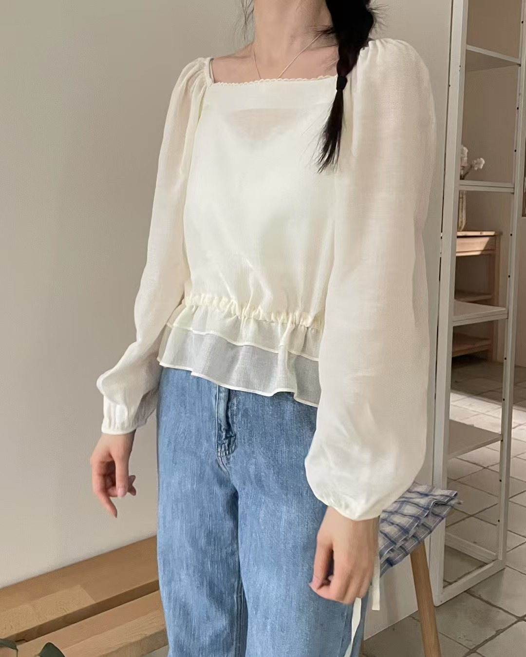 MAGIE東大門直郵女裝新款熱賣人氣推薦時尚休閑襯衫蕾絲衫蕾絲magie襯衫/蕾絲衫