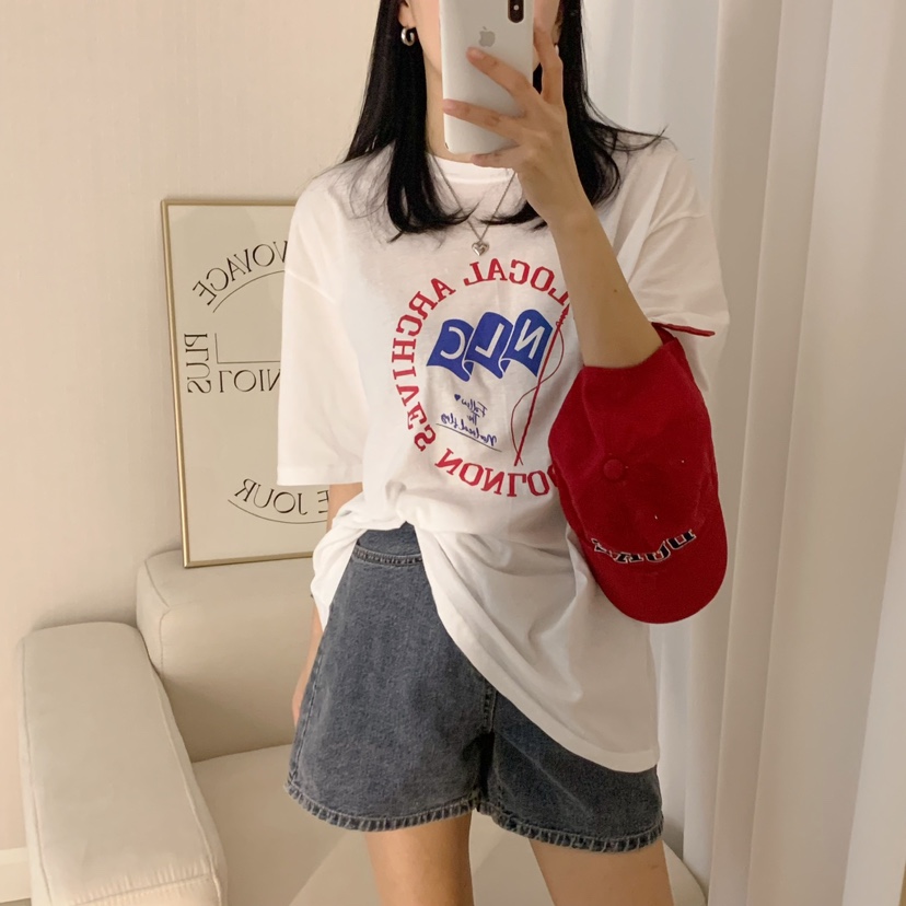 HELLO JINI韓國直郵女士新款時尚真品人氣休閑熱賣推薦T恤HELLO JINIT恤