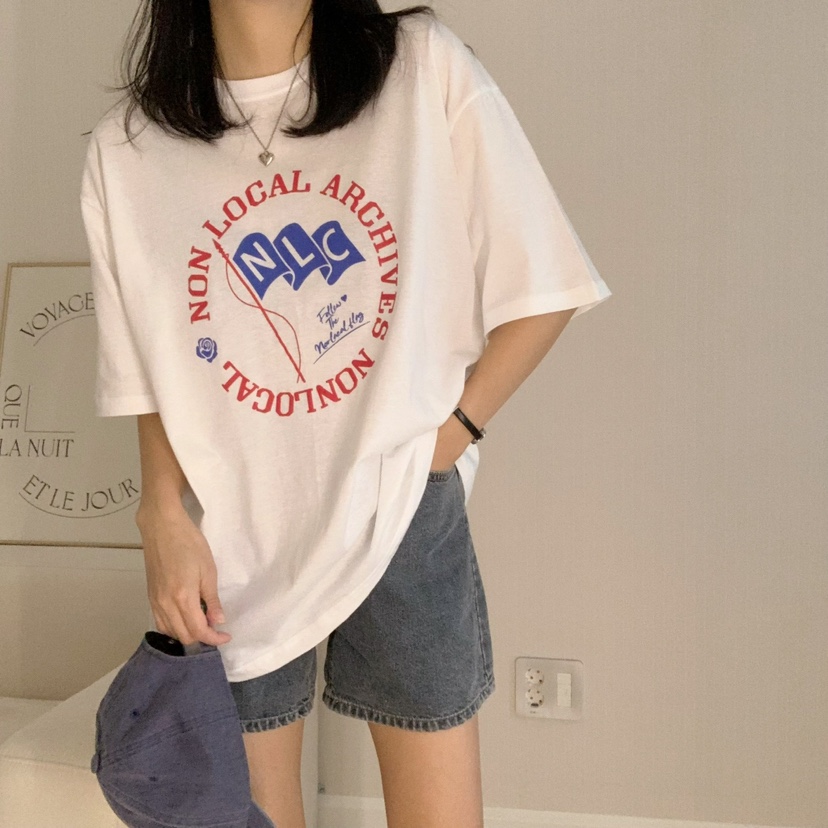 HELLO JINI韓國直郵女士新款時尚真品人氣休閑熱賣推薦T恤HELLO JINIT恤
