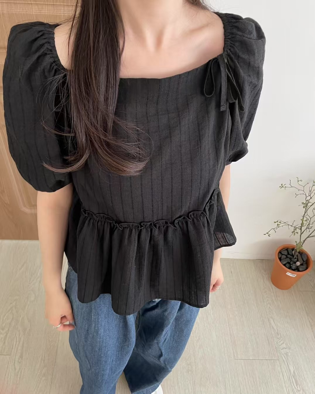 MAGIE東大門代購女士新款25春夏推薦職業人氣時尚襯衫蕾絲衫magie襯衫/蕾絲衫