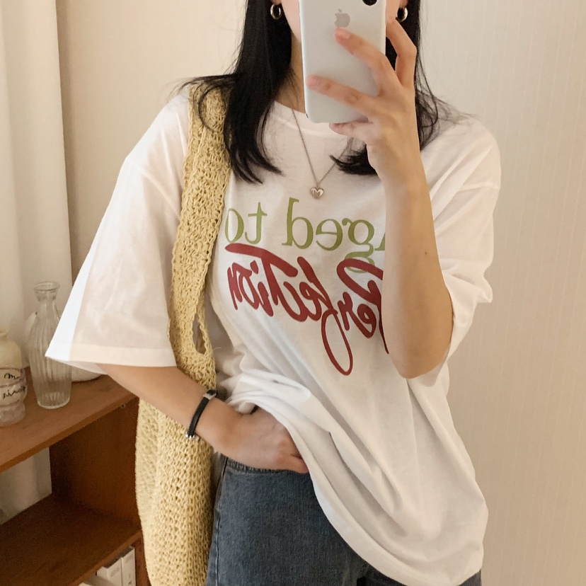 HELLO JINI韓國代購女裝新款25春夏熱賣人氣推薦休閑真品T恤HELLO JINIT恤