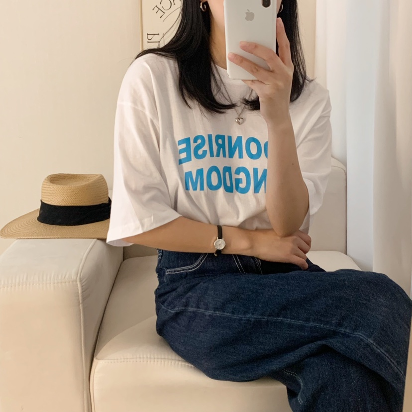 HELLO JINI韓國代購女裝新款時尚25春夏休閑熱賣推薦真品T恤HELLO JINIT恤