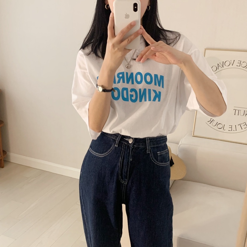 HELLO JINI韓國代購女裝新款時尚25春夏休閑熱賣推薦真品T恤HELLO JINIT恤