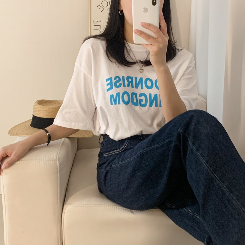 HELLO JINI韓國代購女裝新款時尚25春夏休閑熱賣推薦真品T恤HELLO JINIT恤