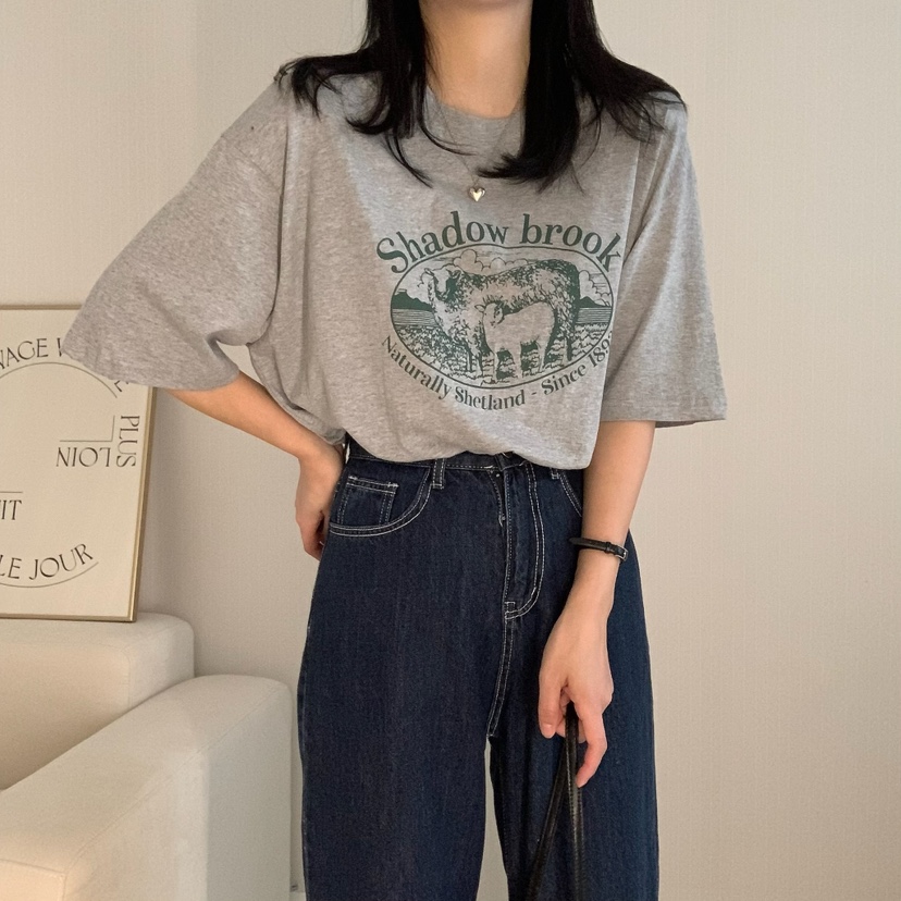 HELLO JINI東大門代購女裝新品推薦25春夏職業熱賣人氣T恤HELLO JINIT恤