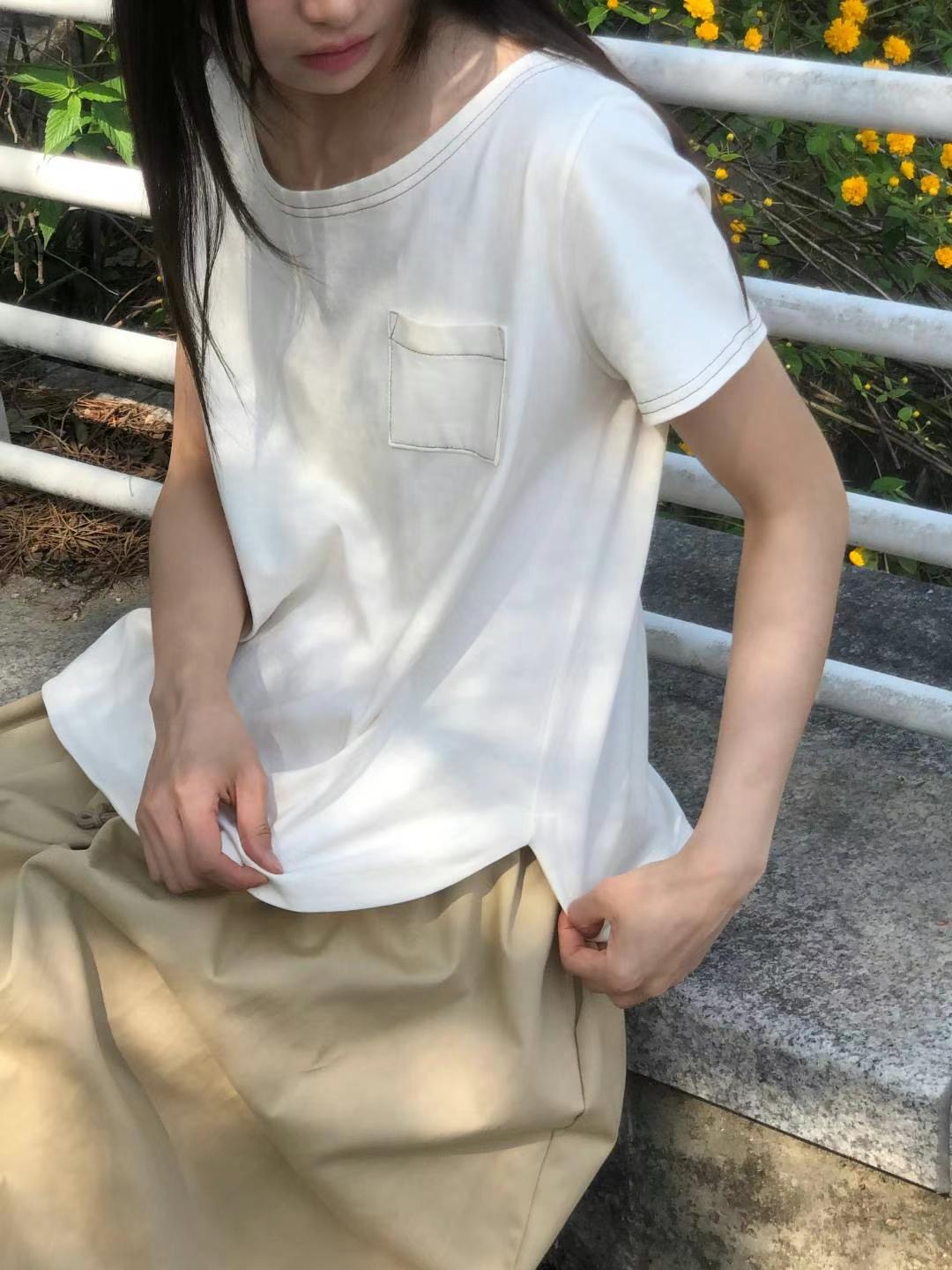 EXCUSE東大門實拍女裝新款25春夏人氣熱賣職業真品推薦時尚T恤EXCUSET恤