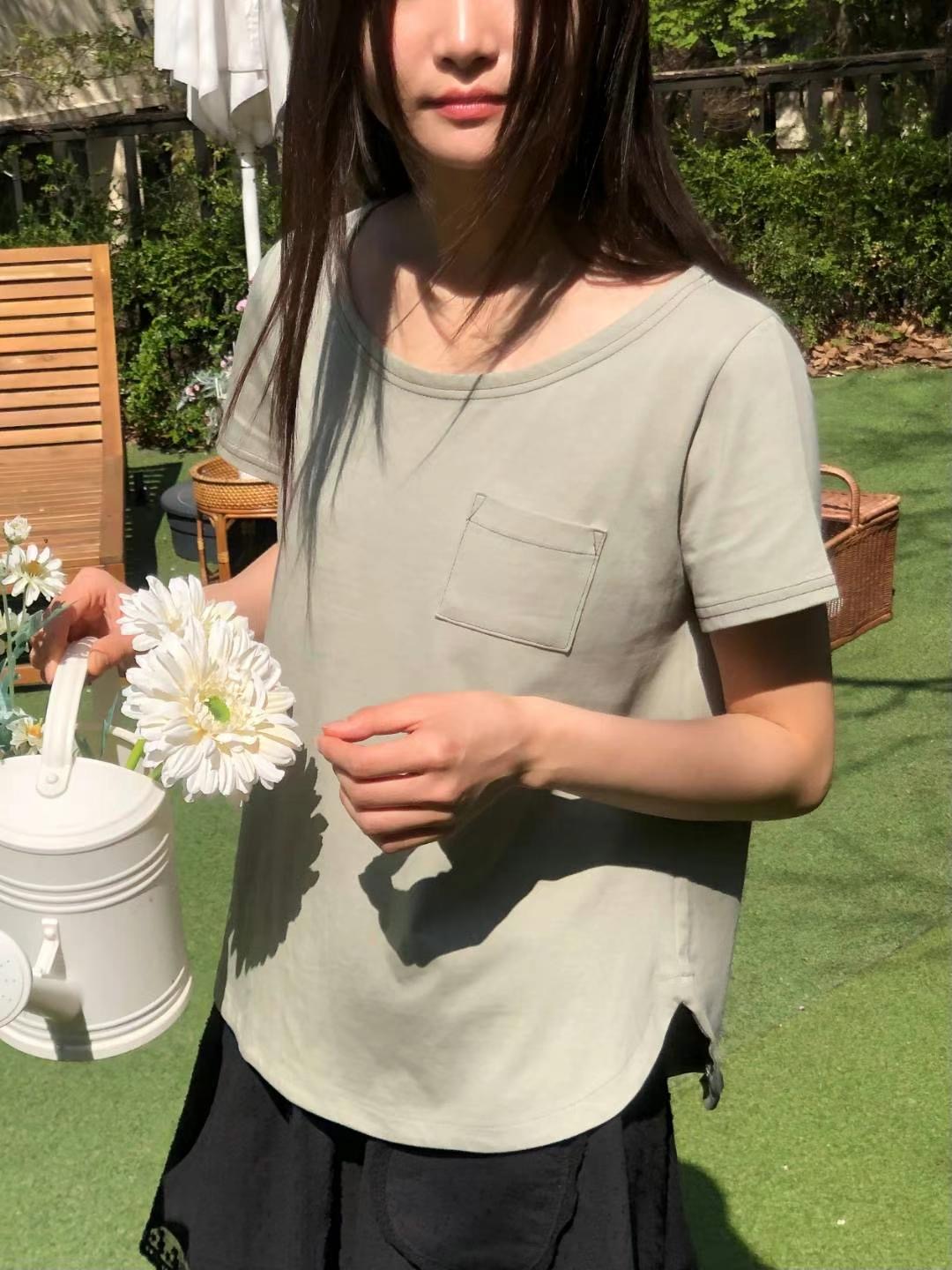 EXCUSE東大門實拍女裝新款25春夏人氣熱賣職業真品推薦時尚T恤EXCUSET恤圖色2