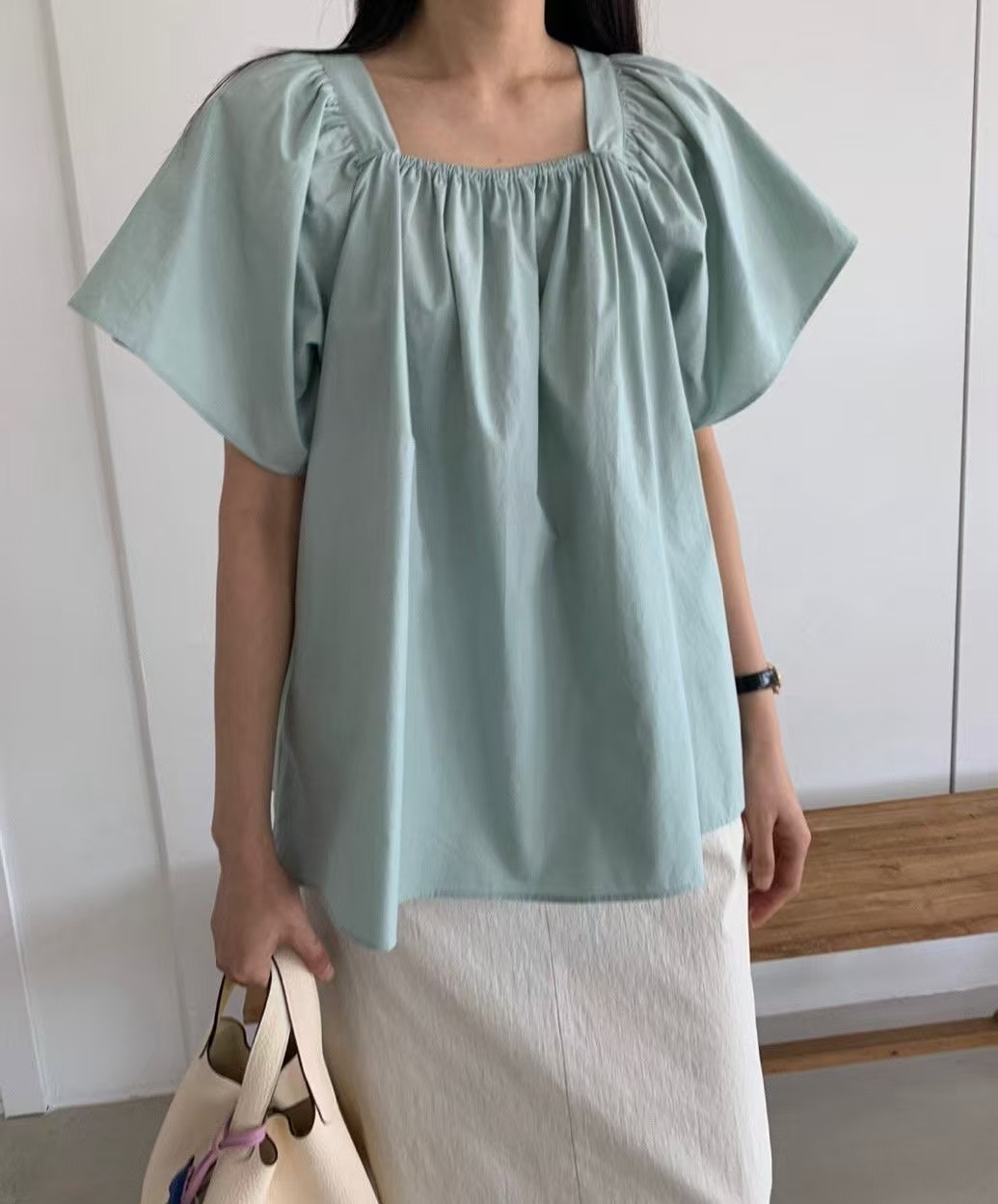 LUCKY ROOM韓國直郵女士新款職業人氣時尚25春夏襯衫蕾絲衫LUCKY ROOM襯衫/蕾絲衫