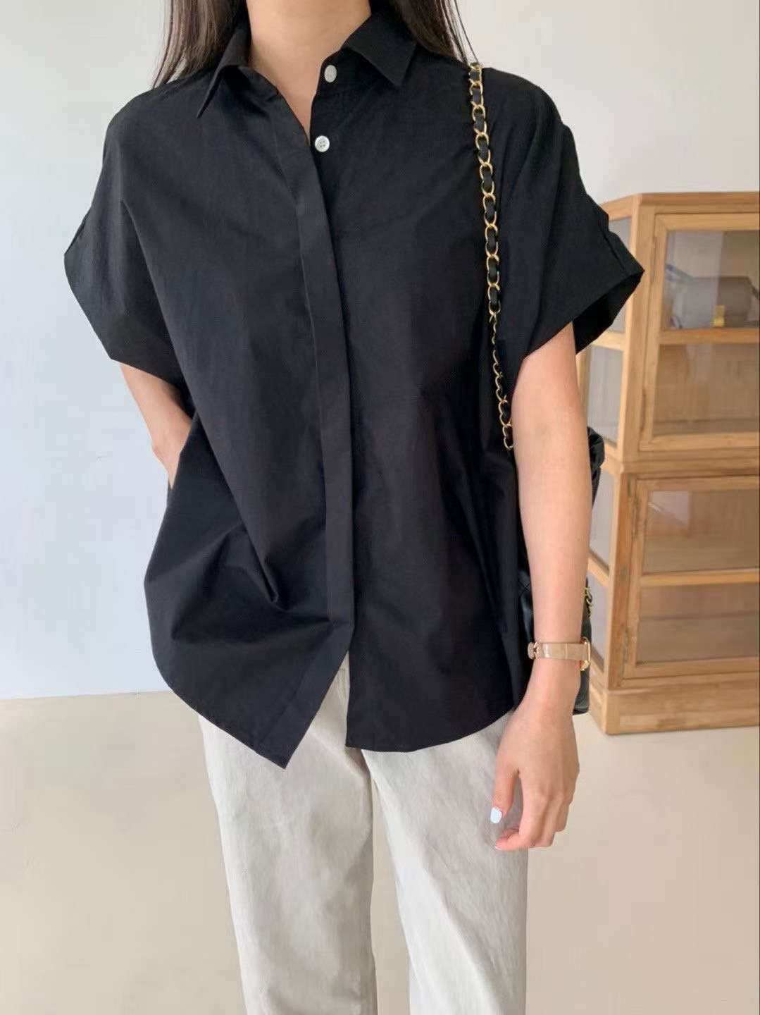LUCKY ROOM韓國代購女士新品人氣25春夏時尚推薦襯衫蕾絲衫LUCKY ROOM襯衫/蕾絲衫圖色3