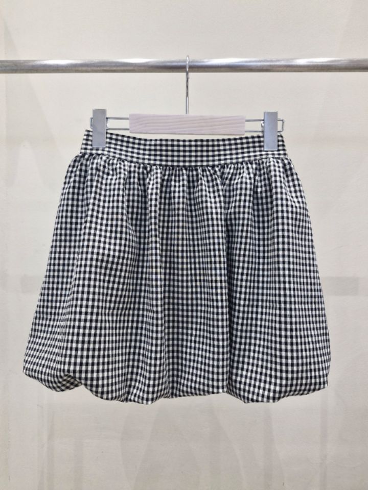 IF U-이퓨-T韓國直郵女裝新品推薦25春夏時尚熱賣短裙格紋IF U短裙