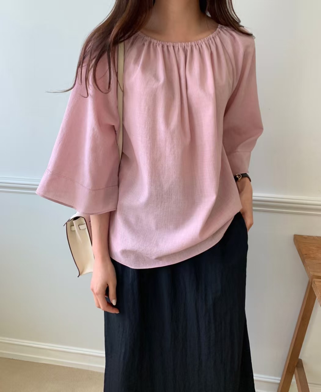 LUCKY ROOM韓國代購女裝新款推薦人氣時尚職業25春夏襯衫蕾絲衫LUCKY ROOM襯衫/蕾絲衫