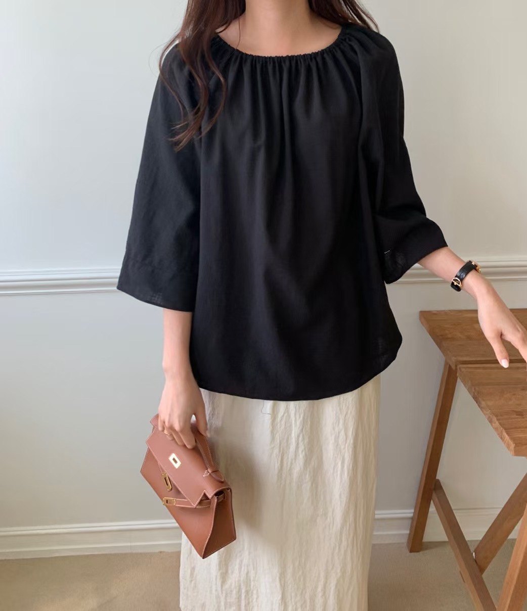 LUCKY ROOM韓國代購女裝新款推薦人氣時尚職業25春夏襯衫蕾絲衫LUCKY ROOM襯衫/蕾絲衫圖色3